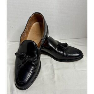 Allen Edmonds GRAYSON Men's Leather Tassel Loafers 8 C Black  Italy Leather Y2K